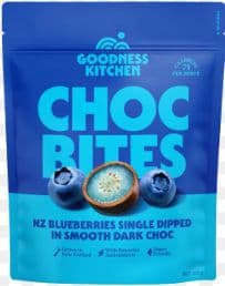 Goodness Kitchen Frozen Choc Bites Blueberry