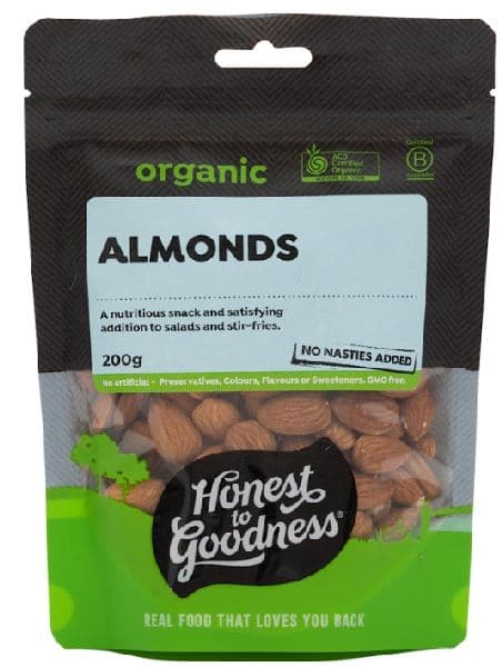 Honest to Goodness Nuts Almonds 200g ^