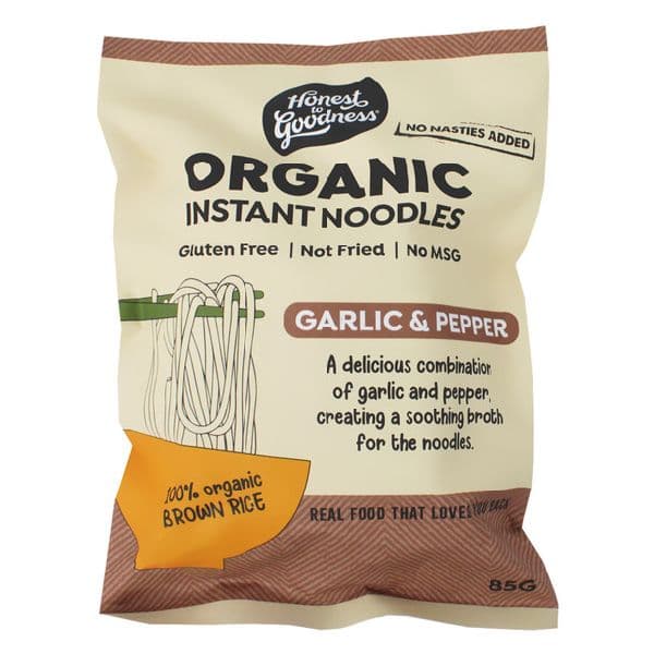 Honest to Goodness Instant Noodles Garlic & Pepper