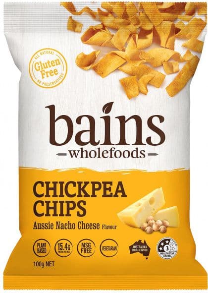 Bains Chickpea Chips - Aussie Nacho Cheese