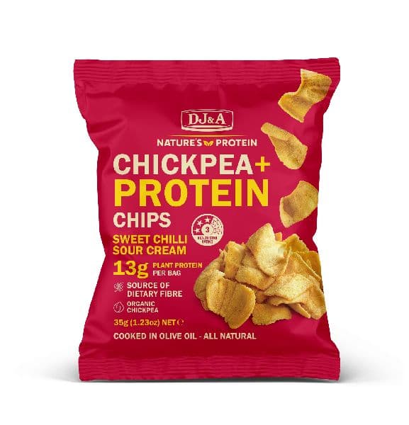 DJ&A Chickpea Protein Chips - Sweet Chilli Sour Cream 35g