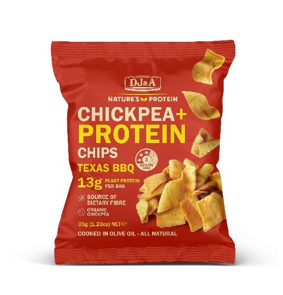 DJ&A Chickpea Protein Chips - Texas BBQ 35g