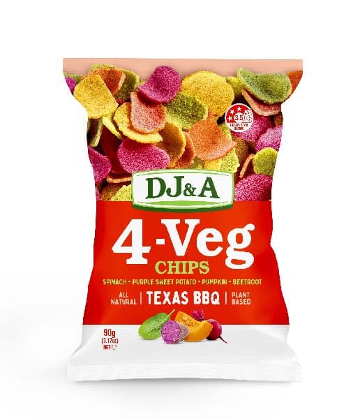DJ&A 4-Veggie Chips - Texas BBQ 90g