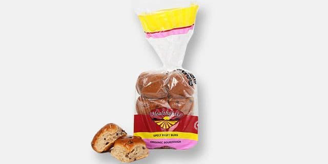 Healthybake Buns Spelt Fruit Sourdough (6pk)