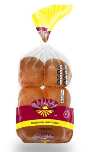 Healthybake ROLLS - Spelt Wholemeal Sourdough (6pk)