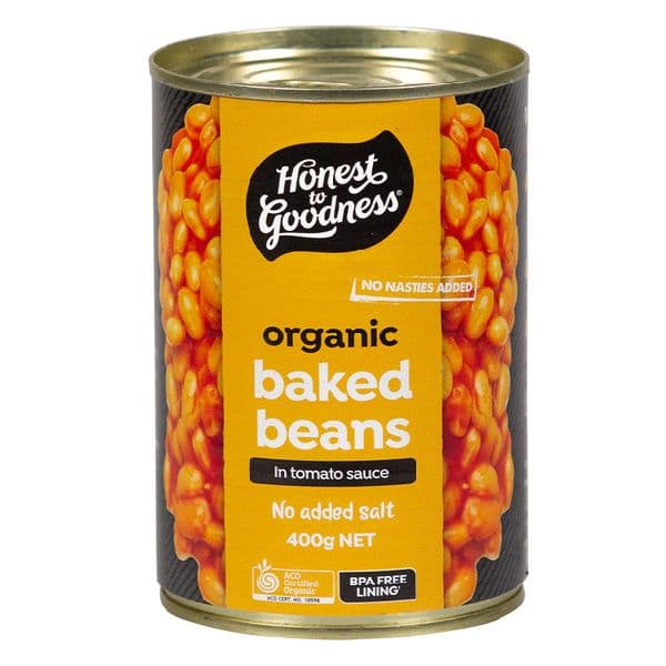 Honest to Goodness Beans - Baked Beans in Tomato Sauce (No Added Salt)