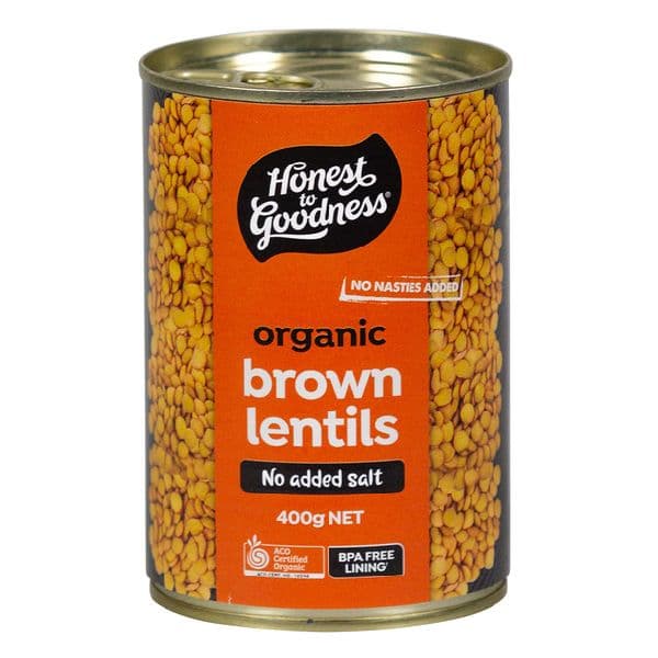 Honest to Goodness Beans - Brown Lentils (No Added Salt)