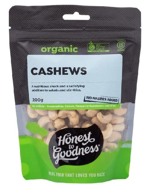 Honest to Goodness Nuts Cashews 200g ^