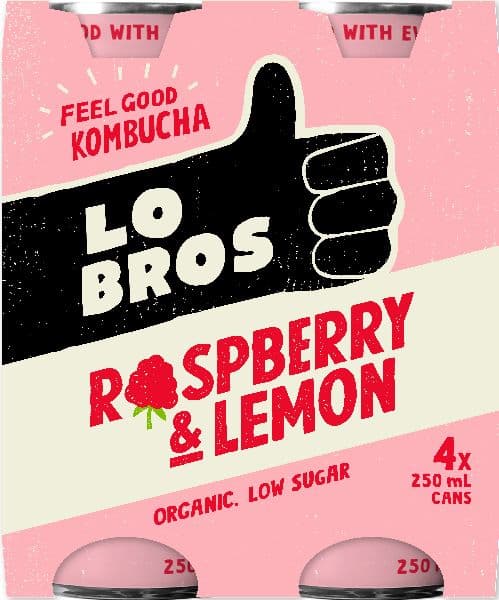 Lo Bros Cans (4pk) Raspberry & Lemon