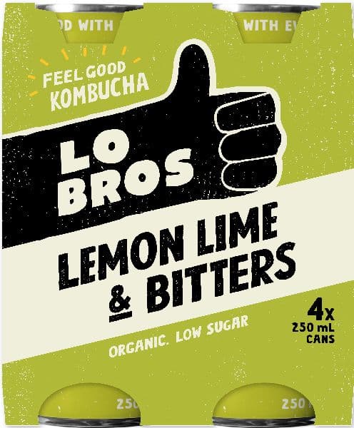 Lo Bros Cans (4pk) Soda - Lemon Lime & Bitters
