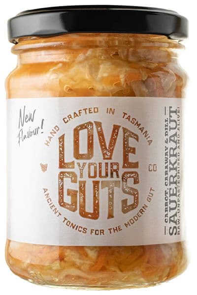 Love Your Guts Sauerkraut SMALL Carrot, Caraway and Dill