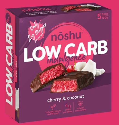 Noshu Low Carb Bars Cherry & Coconut