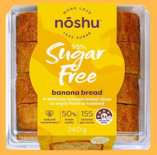 Noshu Ready to Eat Banana Bread Slices
