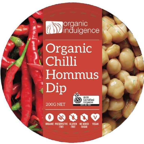 Organic Indulgence Dip - Chilli Hommus