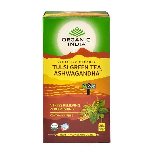 Organic India Tulsi Green Tea Ashwagandha Tea 25/5