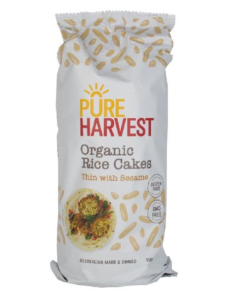 Pure Harvest Rice Cake Thins - Sesame