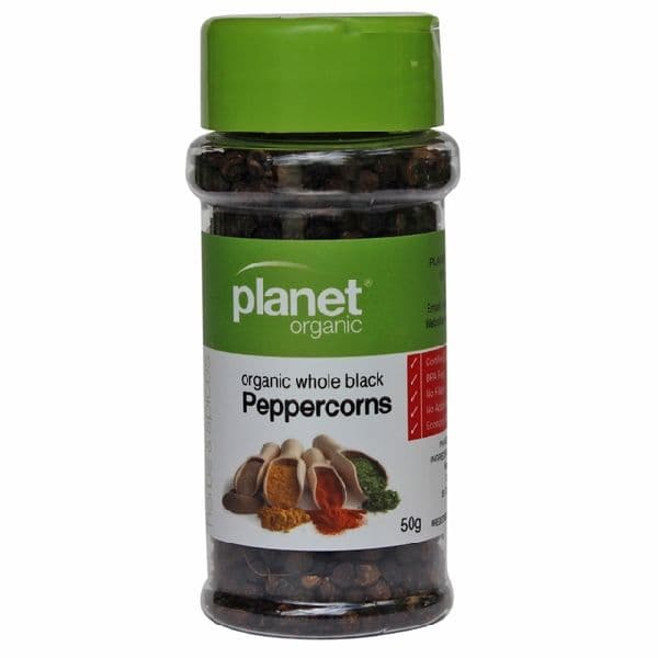 Planet Organic Herbs - Peppercorns Black (Shakers)
