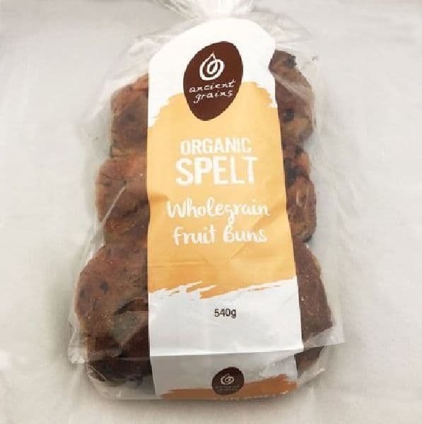 Ancient Grains Buns - Organic Spelt Fruit (6 pack)